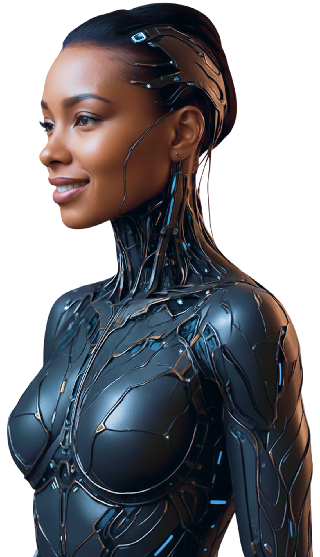 AI-powered futuristic character